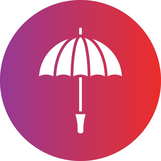 Diseño vectorial Estilo del icono del paraguas