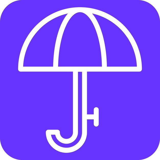 Diseño vectorial Estilo del icono del paraguas
