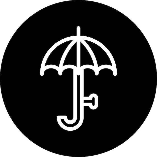 Diseño vectorial Estilo del icono del paraguas