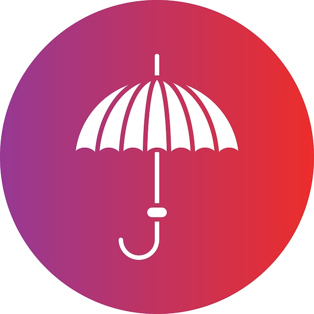 Diseño vectorial Estilo del icono del paraguas