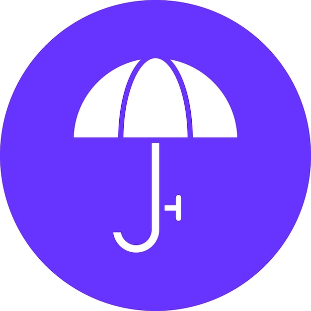 Diseño vectorial Estilo del icono del paraguas