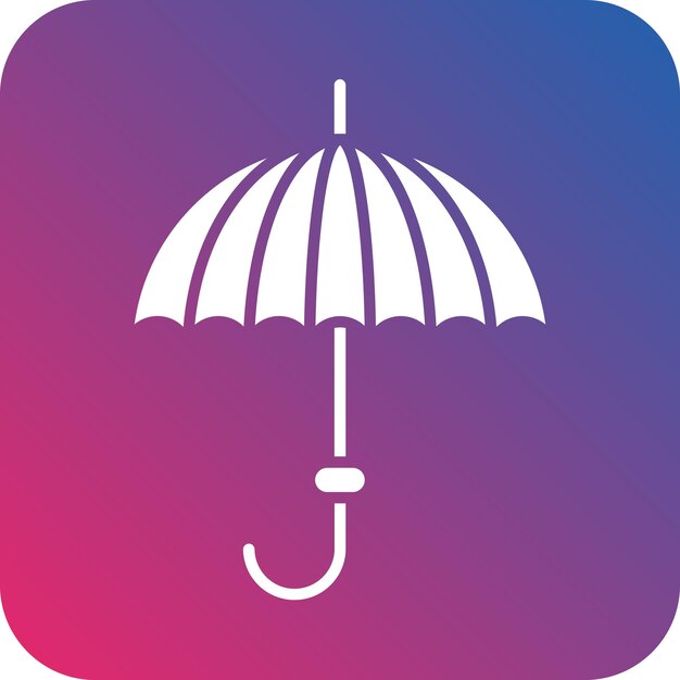 Diseño vectorial Estilo del icono del paraguas