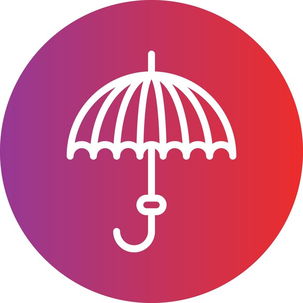 Diseño vectorial Estilo del icono del paraguas