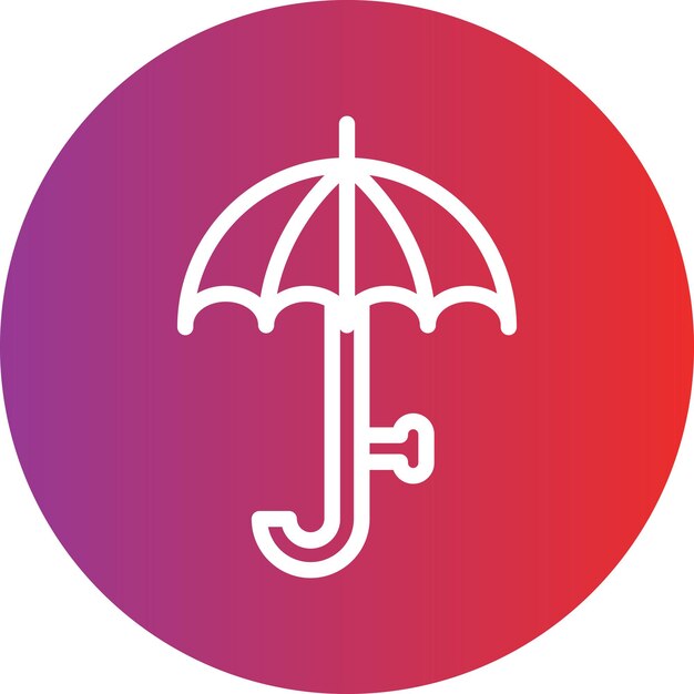 Diseño vectorial Estilo del icono del paraguas