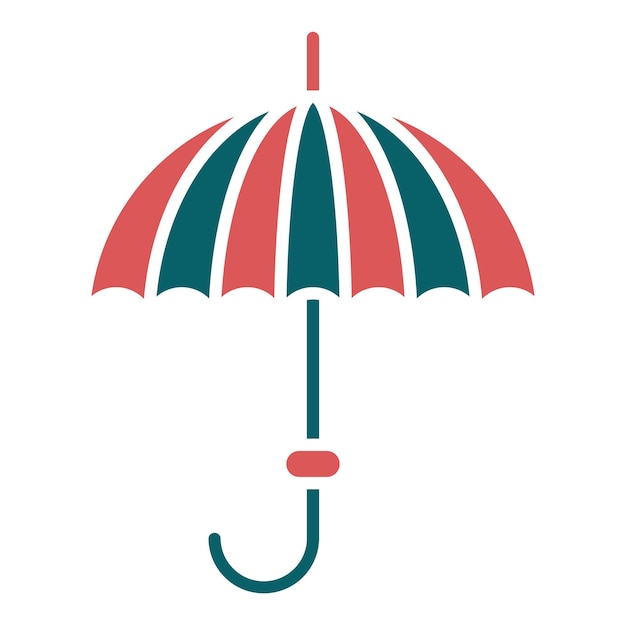 Diseño vectorial Estilo del icono del paraguas