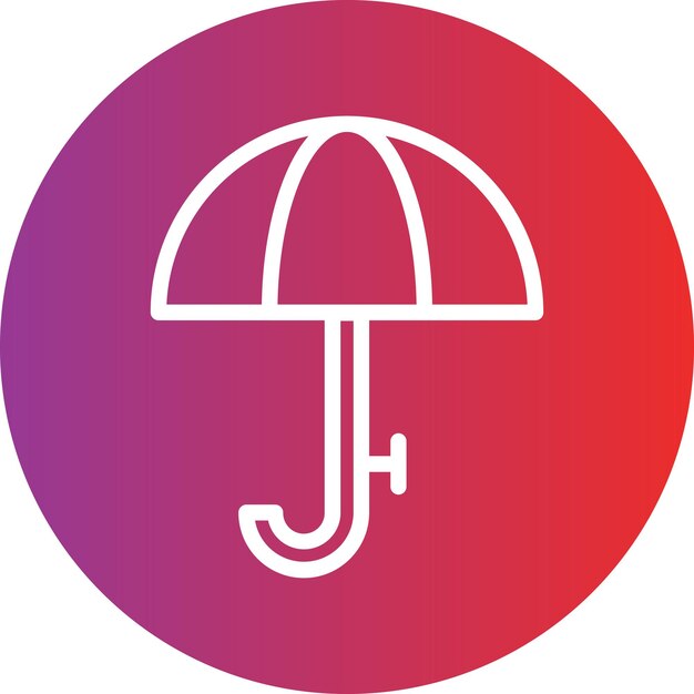 Diseño vectorial Estilo del icono del paraguas