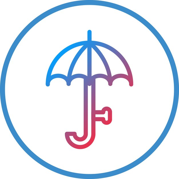 Diseño vectorial Estilo del icono del paraguas