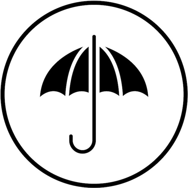 Diseño vectorial Estilo del icono del paraguas