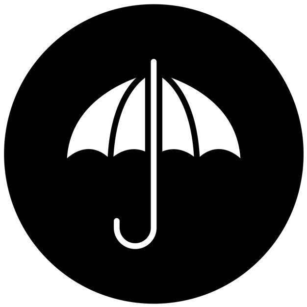 Diseño vectorial Estilo del icono del paraguas