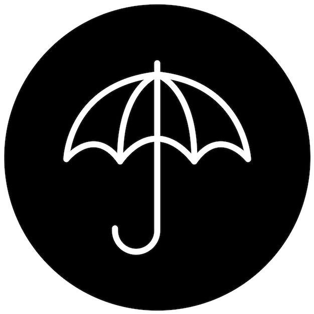 Diseño vectorial Estilo del icono del paraguas