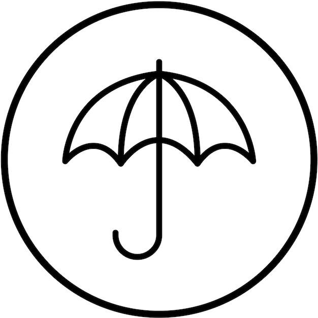 Diseño vectorial Estilo del icono del paraguas