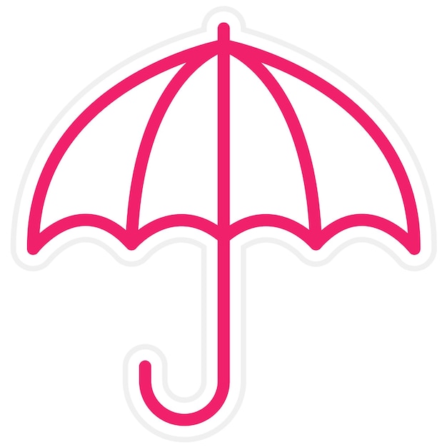 Diseño vectorial Estilo del icono del paraguas