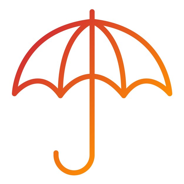 Diseño vectorial Estilo del icono del paraguas