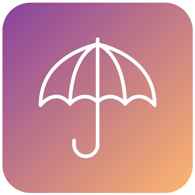 Diseño vectorial Estilo del icono del paraguas