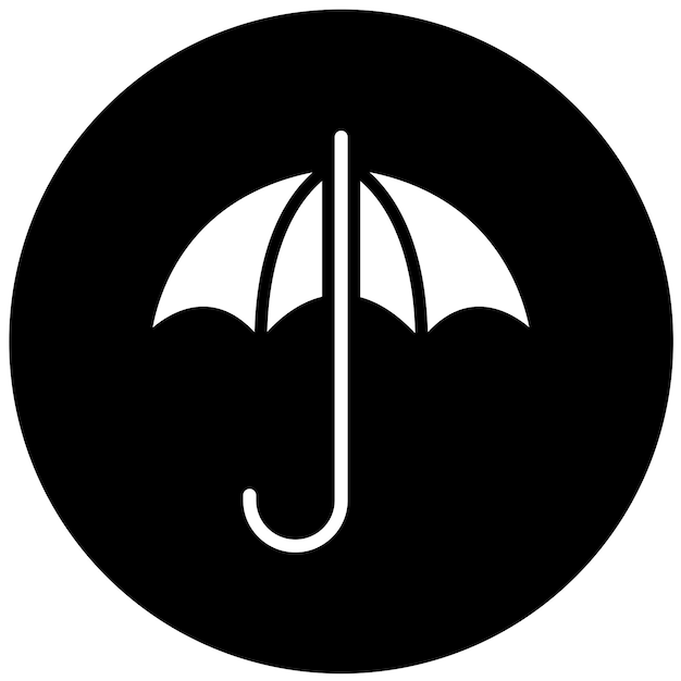 Diseño vectorial Estilo del icono del paraguas