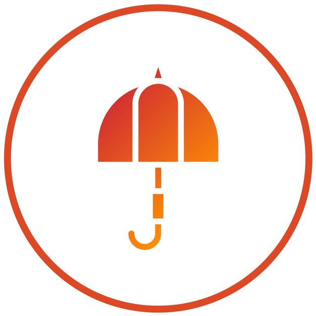 Diseño vectorial Estilo del icono del paraguas