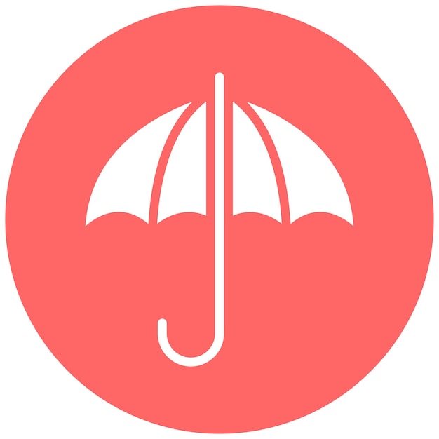 Diseño vectorial Estilo del icono del paraguas