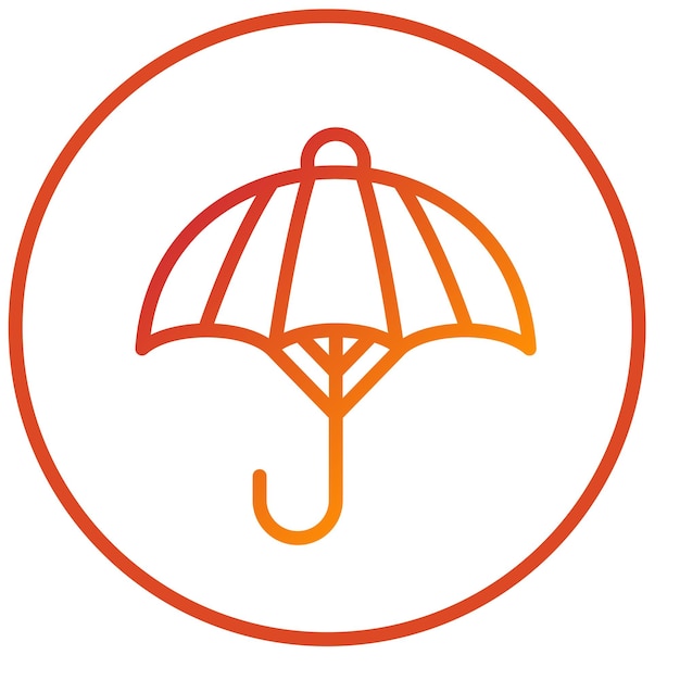 Diseño vectorial Estilo del icono del paraguas