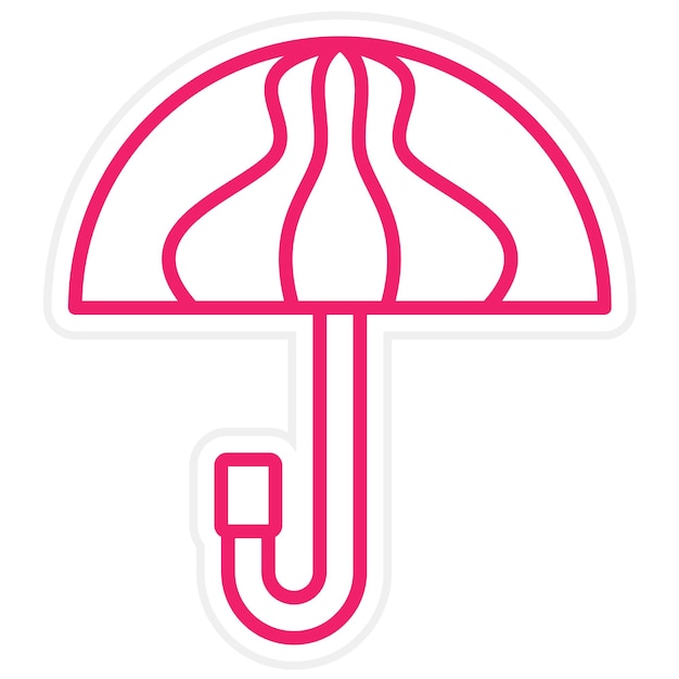 Diseño vectorial Estilo del icono del paraguas