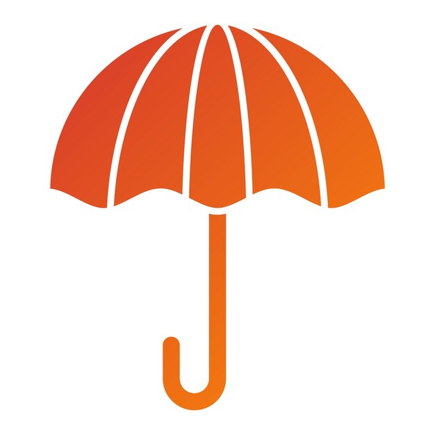 Diseño vectorial Estilo del icono del paraguas