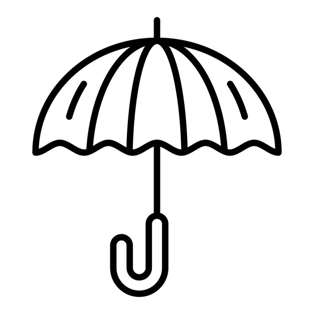 Diseño vectorial Estilo del icono del paraguas