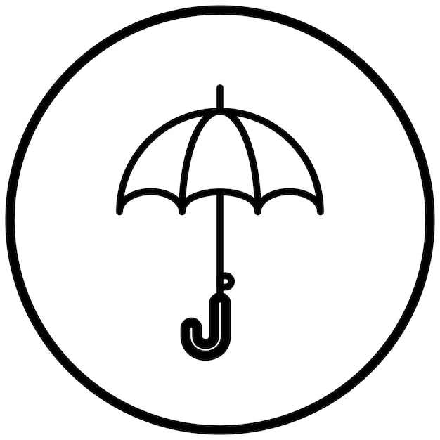 Diseño vectorial Estilo del icono del paraguas