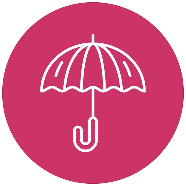 Diseño vectorial Estilo del icono del paraguas