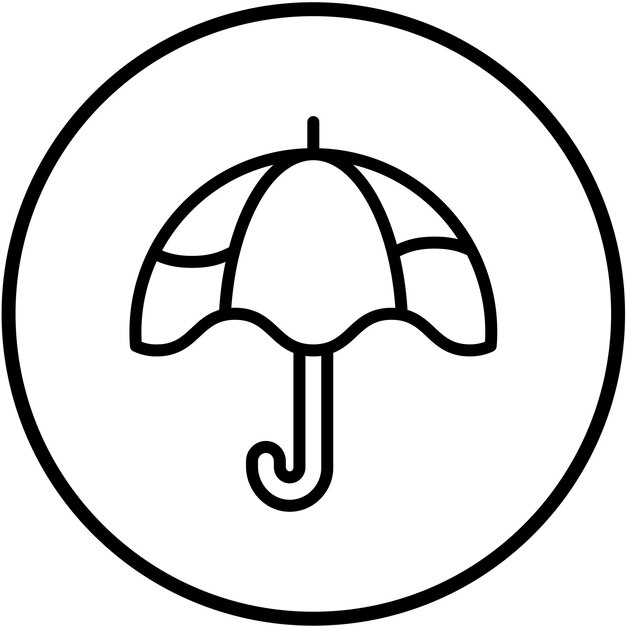 Diseño vectorial Estilo del icono del paraguas