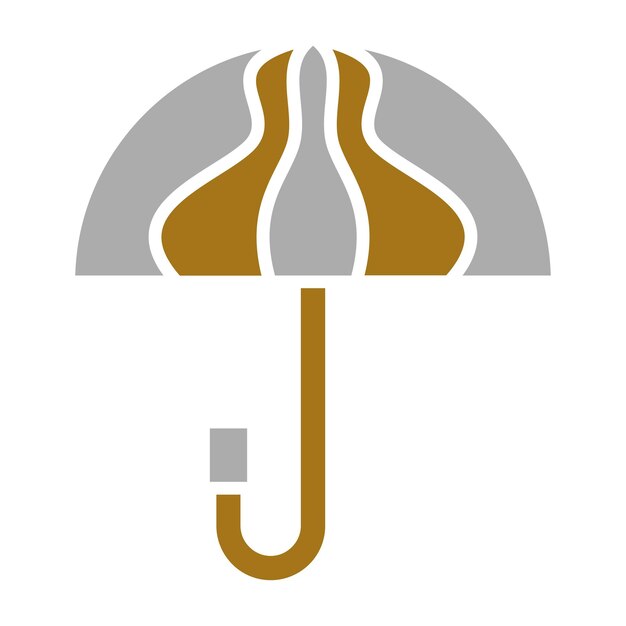 Diseño vectorial Estilo del icono del paraguas
