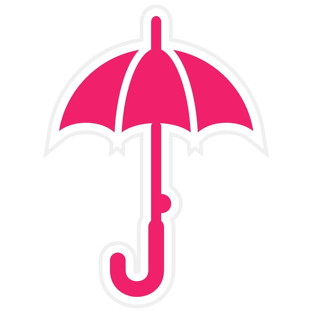 Diseño vectorial Estilo del icono del paraguas