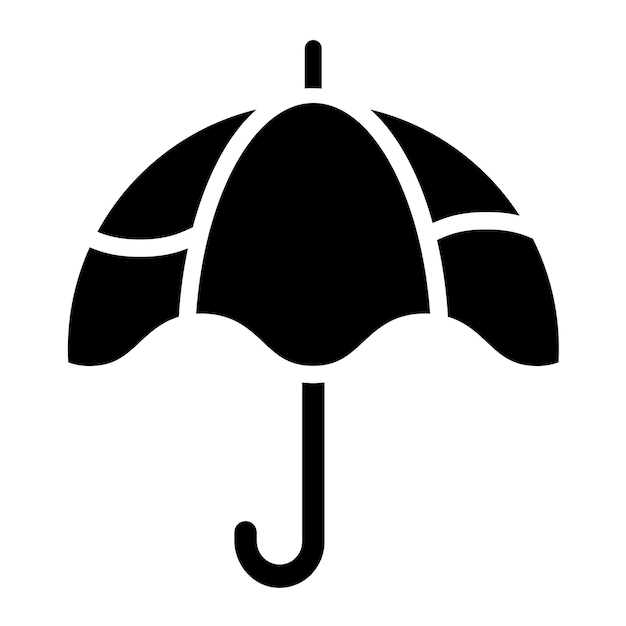 Diseño vectorial Estilo del icono del paraguas