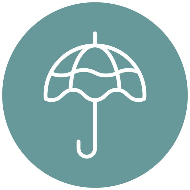 Diseño vectorial Estilo del icono del paraguas