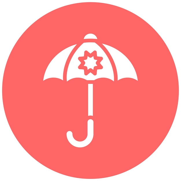 Diseño vectorial Estilo del icono del paraguas