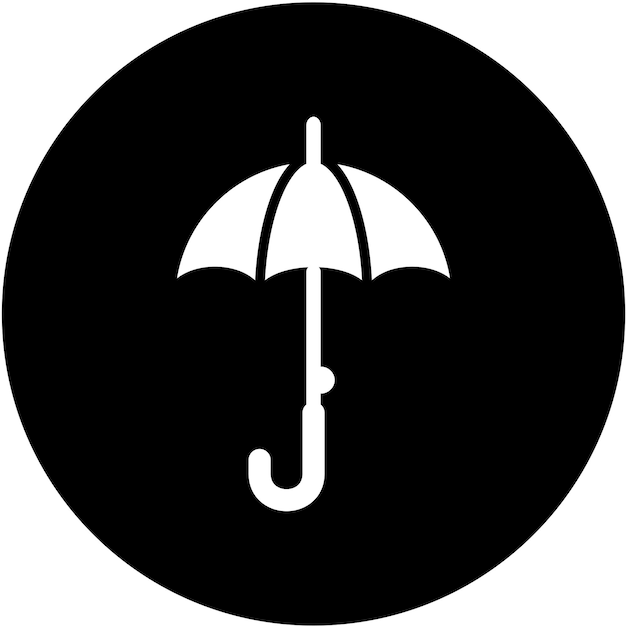 Diseño vectorial Estilo del icono del paraguas