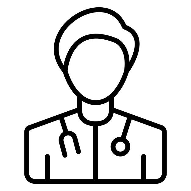 Diseño vectorial de estilo de icono para paramédico masculino