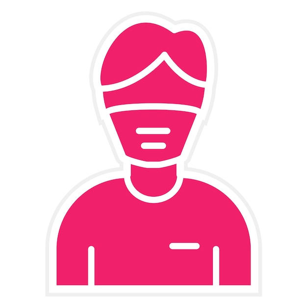 Diseño vectorial de estilo de icono para paramédico masculino