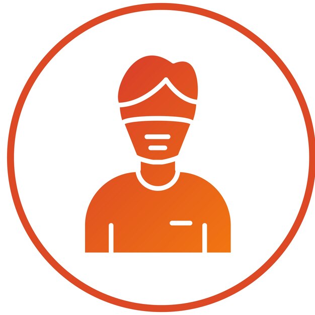 Diseño vectorial de estilo de icono para paramédico masculino