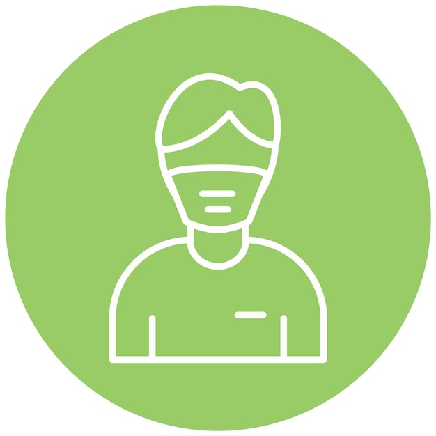 Diseño vectorial de estilo de icono para paramédico masculino