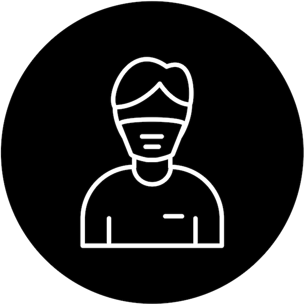 Diseño vectorial de estilo de icono para paramédico masculino