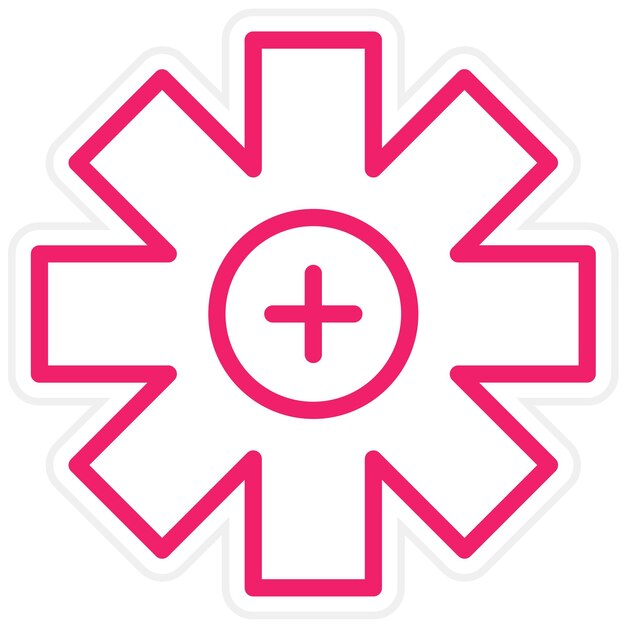 Diseño vectorial de estilo de icono paramédico