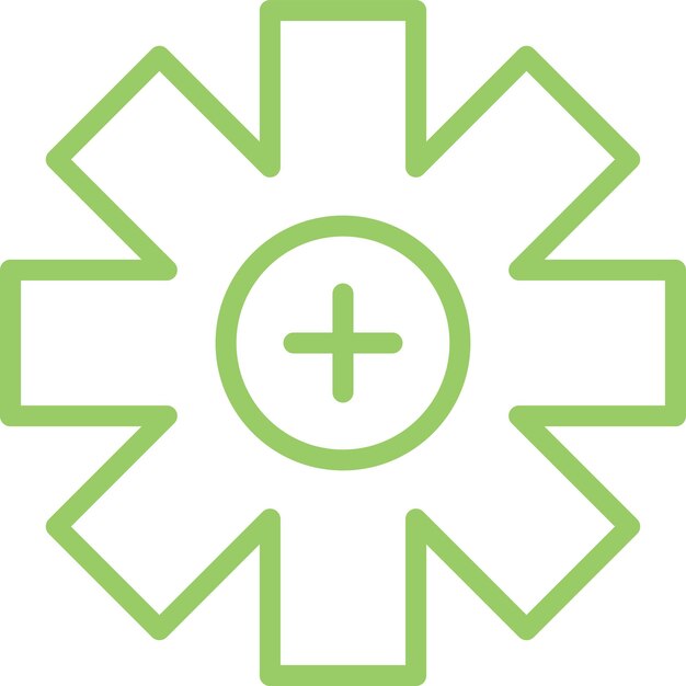 Diseño vectorial de estilo de icono paramédico