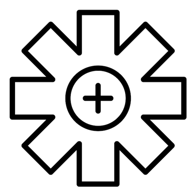 Diseño vectorial de estilo de icono paramédico