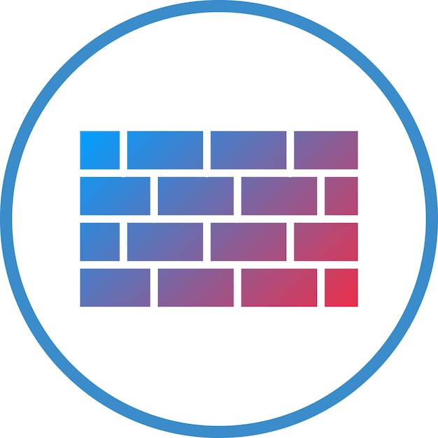 Diseño vectorial Estilo de icono de pared de ladrillo