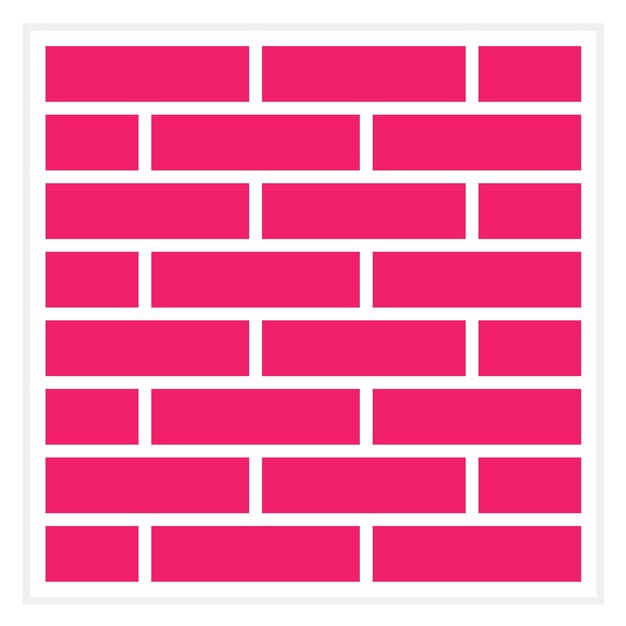 Diseño vectorial Estilo de icono de pared de ladrillo
