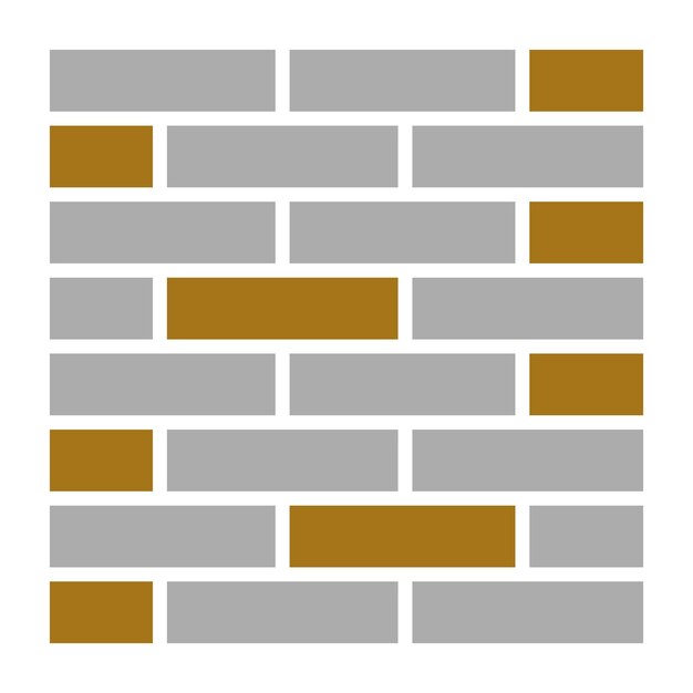 Diseño vectorial Estilo de icono de pared de ladrillo