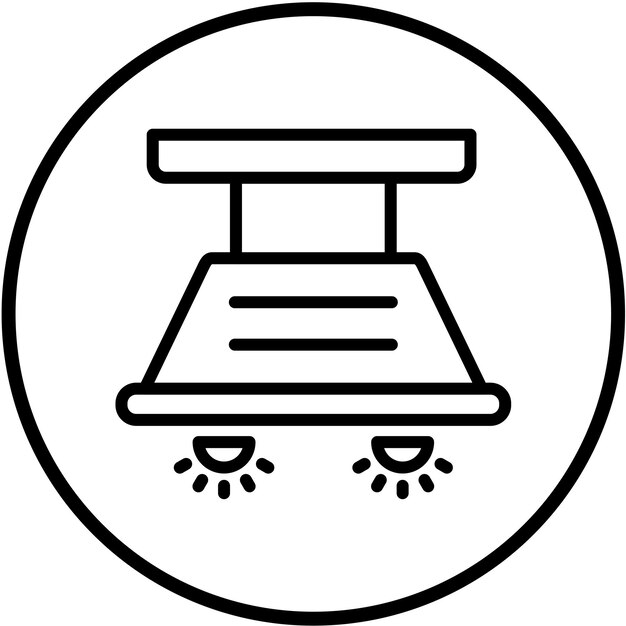 Diseño vectorial Estilo de icono de pared montada en el capó