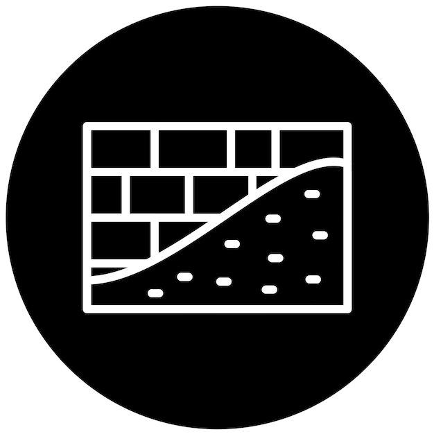 Diseño vectorial de estilo de icono de pared de yeso