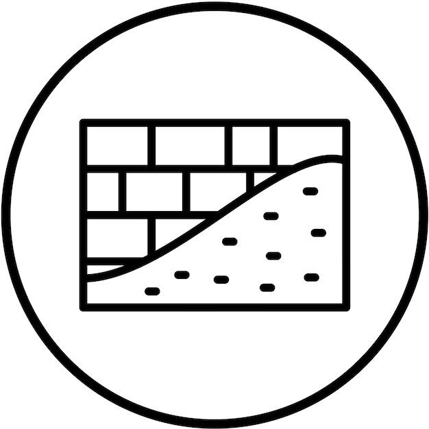 Diseño vectorial de estilo de icono de pared de yeso