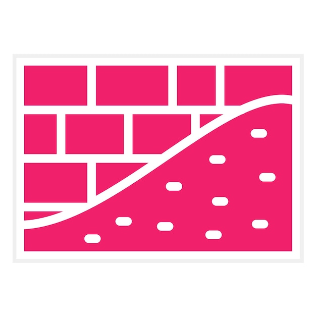 Diseño vectorial de estilo de icono de pared de yeso