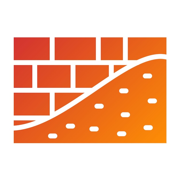 Diseño vectorial de estilo de icono de pared de yeso